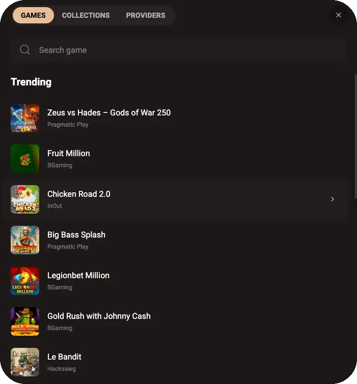 game search