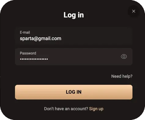 login form