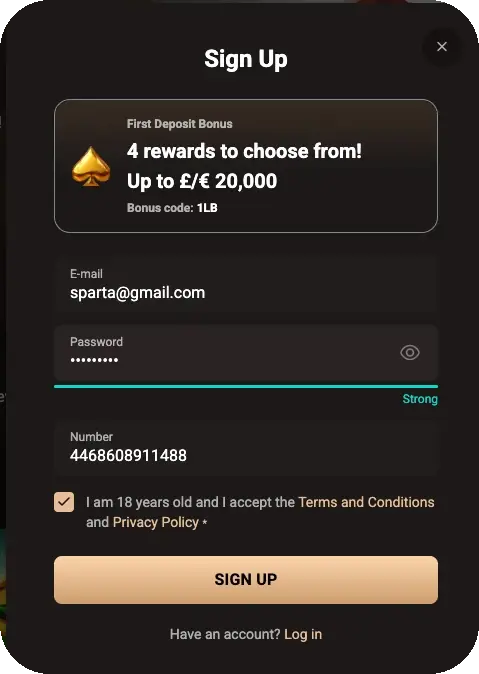 registration form